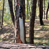 15.5 Inch Hand-Forged Seax Knife Machete Replica | Decorative Collectible Display