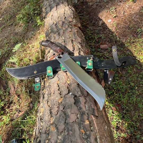 15.5 Inch Hand-Forged Seax Knife Machete Replica | Decorative Collectible Display