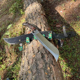 15.5 Inch Hand-Forged Seax Knife Machete Replica | Decorative Collectible Display