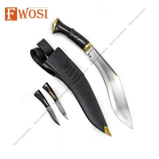 Handmade Nepalese Kukri Machete | Decorative Collectible with Leather Sheath