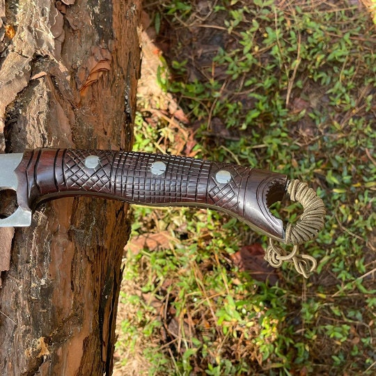 15.5 Inch Hand-Forged Seax Knife Machete Replica | Decorative Collectible Display