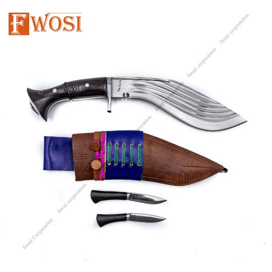 10 Inches 5 Fuller Full Tang Hand Forged Custom Gurkha Kukri