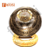 10 Inch Handmade Tibetan Singing Bowl - Lord Buddha Carving - FWOSI
