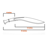 11 Inches Katley Blade Black Knife | Custom Hand made Gurkha Knife | Leather Knife Sheath