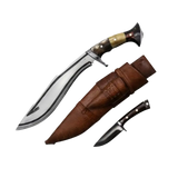 13-Inch Handmade Gurkha Kukri Knife with Leather Sheath | Collectible & Gift - FWOSI