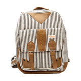 Handmade Unisex Leather Hemp Backpack For Men & Women