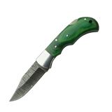 3 Inch Damascus Folding Knife for Outdoor Use - Forest Ridge Design