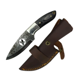 4 Inch Stormwing Scout Damascus Fixed Blade Knife for Field - FWOSI
