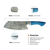 Azure Canyon Damascus Chef Knives Collection