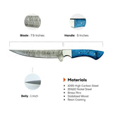 Azure Canyon Damascus Chef Knives Collection