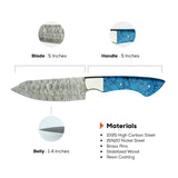 Azure Canyon Damascus Chef Knives Collection