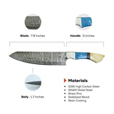 Sapphire Forge Damascus Chef Collection