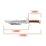12 Inch Hand forged Eagle Machete - Survival Tool