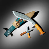 Custom 10-Inch Iraqui Hand-Forged Kukri Knife | Decorative Heritage Collectible