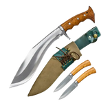 Custom 10-Inch Iraqui Hand-Forged Kukri Knife | Decorative Heritage Collectible