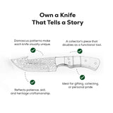 3.2 Inch Turquoise Damascus Steel Talon Ring with Unique Inlay