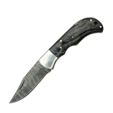 3 Inches Shadow Ridge Damascus Folding Knife with Sleek Profile