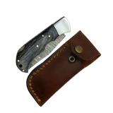 3 Inches Shadow Ridge Damascus Folding Knife with Sleek Profile