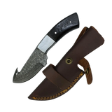 3.5 Inch Tundra Damascus Gut Hook Knife for Hunting Tasks - FWOSI