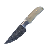 4 Inch Tuskline Damascus Fixed Blade Drop Point Hunting Knife