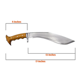 13-Inch Hand-Forged Iraqi Kukri – Artisan Cultural Collectible with Sheath