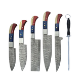 Elevate Your Culinary Skills with the Liberty Suite Damascus Chef Knives Collection