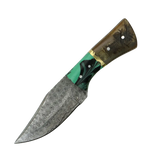 4 Inch Emerald Ridge Damascus Arc Drop Hunter Knife - FWOSI