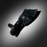 4" Hand Forged Custom Pocket Knife, Handmade Knife, Leather Knife Sheath - FWOSI