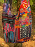 Casual Patchwork Crossbody Bag Artisan-Made Cotton Fabric: Hand-Stitched with Love from Nepal