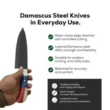 Sapphire Forge Damascus Chef Knife Set for Exceptional Culinary Precision - FWOSI