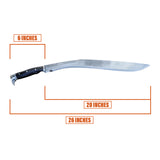 20 Inch Light Sirupate kukri Knife | Survival knife| Kukri, knife, knives, 5160 leaf spring , Balanced water Tempered