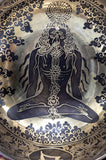 10.5 Inch Meditation Ring Healing Sound Yogi Carving Tibetan Bowl - FWOSI