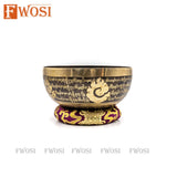 10.5 Inch Meditation Ring Healing Sound Yogi Carving Tibetan Bowl - FWOSI