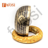 10.5 Inch Meditation Ring Healing Sound Yogi Carving Tibetan Bowl - FWOSI