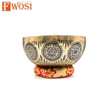 10 Inch Hand Carving Lord Shiva Sound Bowl Meditation Set with Mallet - FWOSI