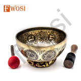 10 Inch Hand Carving Lord Shiva Sound Bowl Meditation Set with Mallet - FWOSI