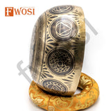 10 Inch Hand Carving Lord Shiva Sound Bowl Meditation Set with Mallet - FWOSI