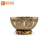 10 Inch Handmade Tibetan Singing Bowl - Lord Buddha Carving - FWOSI