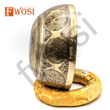 10 Inch Handmade Tibetan Singing Bowl - Lord Buddha Carving - FWOSI