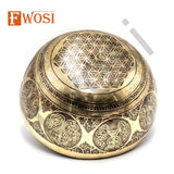 10 Inch Handmade Tibetan Singing Bowl - Lord Buddha Carving - FWOSI