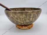 13 Inch Antique Tibetan Singing Bowl with Mallet for Meditation and Relaxation - FWOSI