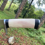 14.5 Inch Hand-Forged Kukri | Decorative Collectible with Bone & Leather Handle - FWOSI