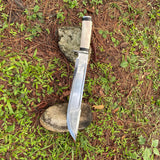 14.5 Inch Hand-Forged Kukri | Decorative Collectible with Bone & Leather Handle - FWOSI