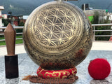 15 Inch Tibetan Singing Bowl for Meditation and Sound Healing with Mallet - Tibetan Singing Bowl 15 Inch - FWOSI