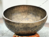 16 Inch Antique Tibetan Singing Bowl with Mallet | Mindfulness Bell Sound Bowl for Yoga | Healing Bowl | Meditation Bowl | Self-Care Gift - FWOSI