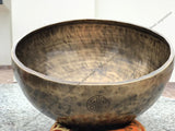 16 Inch Antique Tibetan Singing Bowl with Mallet | Mindfulness Bell Sound Bowl for Yoga | Healing Bowl | Meditation Bowl | Self-Care Gift - FWOSI