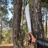 16 Inch Hand-Forged Machete with Rosewood Handle - Unique Decorative Collectible - FWOSI
