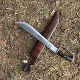 16 Inch Hand-Forged Machete with Rosewood Handle - Unique Decorative Collectible - FWOSI