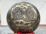 16 Inch Tibetan Singing Bowl with Mallet | Antique Meditation Bowl - FWOSI