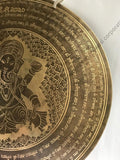 18.5 In Sound Bowls with Ganesh Carving, Mallet & Cushion, Tibetan Singing Gong Healing Bowl for Chakra, Yoga and Meditation, Sound Therapy - FWOSI